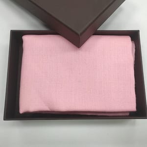 Pink Wool Diamond Weave Pashmina Shawl for Women