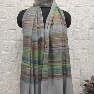 Multicolor Wool 7 Stripe Pashmina Shawl | Savita Shawls