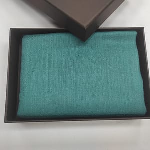 Teal Wool Diamond Weave Pashmina Shawls for Women