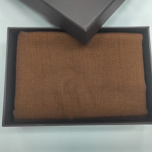 Brown Wool Diamond Weave Pashmina Shawl for Women