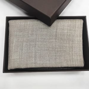 Beige Wool Diamond Weave Pashmina Shawl for Women
