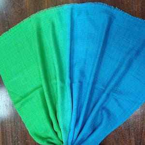Green & Blue Wool Natural Ombre Pashmina Shawl for Women